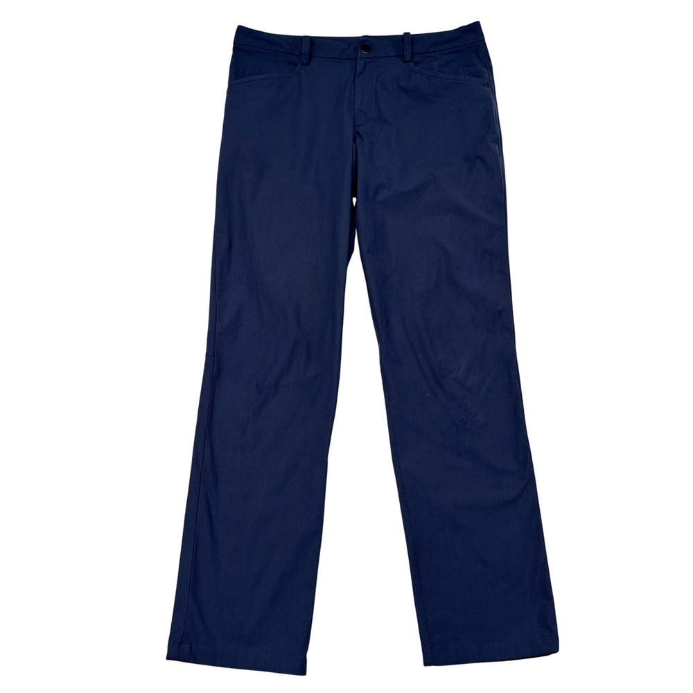 Lululemon Pants Size 36 x 33 Navy Blue Straight Fit Smart Casual Office 5 Pocket
